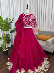 Elegant Red Color Silk with Coding Dori Work Lehenga