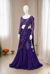 Amazing Purple Embroidey Sequins Work Lehenga Choli
