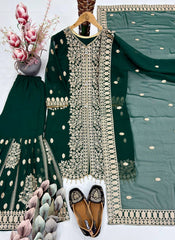 Beautiful Fuax Georgette with Heavy Sequin Work Sharara Suit