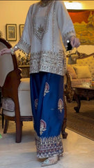 Trendy Silk with Embroidery Work Sharara Suit
