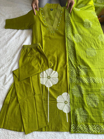 Exclusive Cotton Embroidery Work Kurti Suit