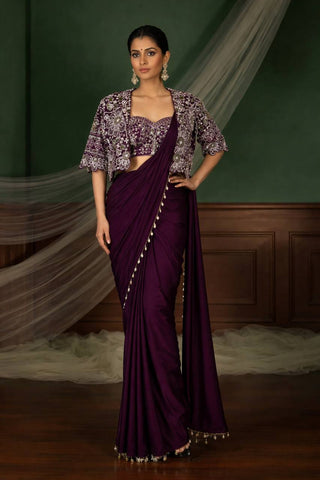 Stunning Heavy Crep Silk with Sequence Work Saree