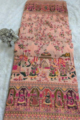 Stunning White Rajwadi Silk with Kashmiri Thread Work Saree