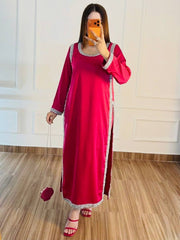 Stylish Heavy Silk Embroidery Work Palazzo Suit