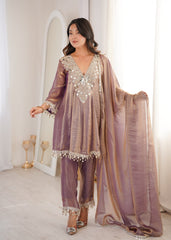 Stunning Chiku Fendy with Embroidered Lace Kurti Set