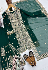 Beautiful Fuax Georgette with Heavy Sequin Work Sharara Suit