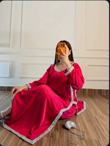 Stylish Heavy Silk Embroidery Work Palazzo Suit