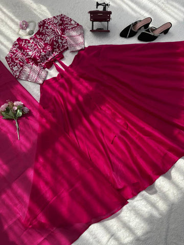 Elegant Red Color Silk with Coding Dori Work Lehenga