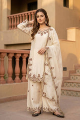 Attractive Heavy Roman Glass Work Palazzo Suit