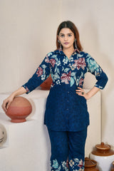 Exclusive Black Cotton with Stylish Prints Co-ord Set