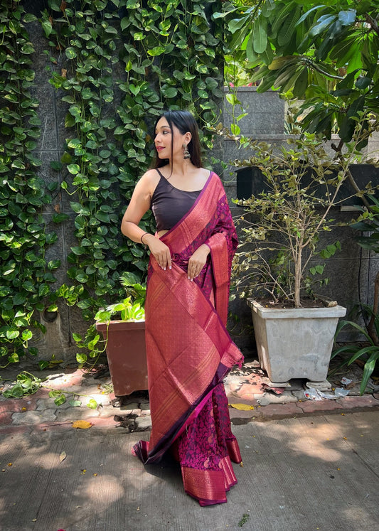 Outstanding Pink Color Soft  Silk Saree