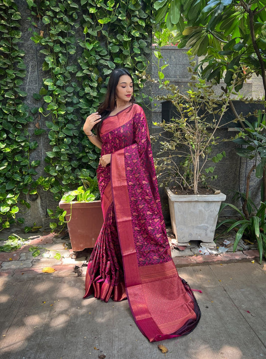 Outstanding Pink Color Soft  Silk Saree