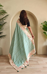 New Wedding Wear Rama Color Saree