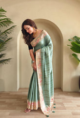 New Wedding Wear Rama Color Saree