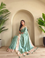 New Wedding Wear Rama Color Saree